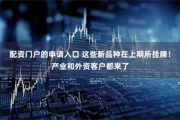 配资门户的申请入口 这些新品种在上期所挂牌！产业和外资客户都来了