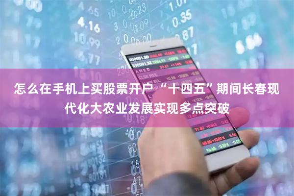 怎么在手机上买股票开户 “十四五”期间长春现代化大农业发展实现多点突破