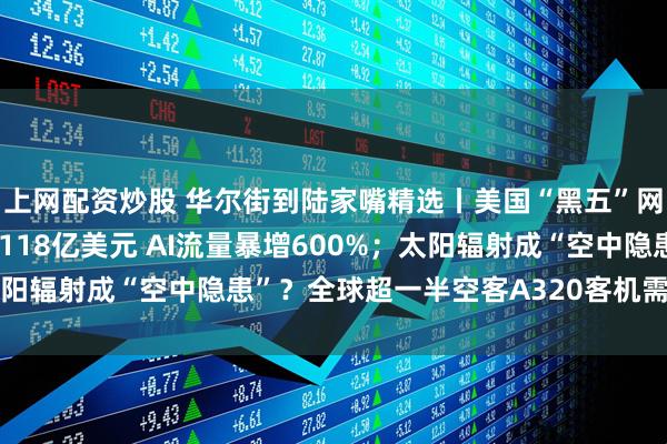 上网配资炒股 华尔街到陆家嘴精选丨美国“黑五”网上销售额达到创纪录的118亿美元 AI流量暴增600%；太阳辐射成“空中隐患”？全球超一半空客A320客机需紧急停飞