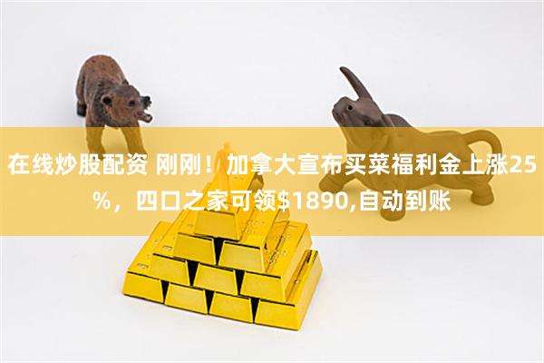在线炒股配资 刚刚！加拿大宣布买菜福利金上涨25%，四口之家可领$1890,自动到账